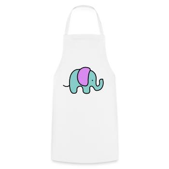 Baby Elephant - Cooking Apron - white - Front - AI Model Male 185 dark (185cm)
