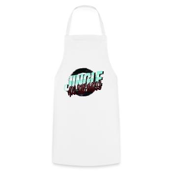 Dinosaur Christmas Tree Dork Beard Gang Gift Idea - Cooking Apron - white - Front - AI Model Male 185 dark (185cm)