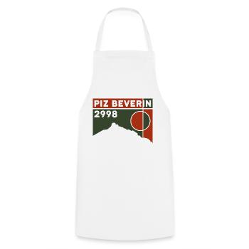 Piz Beverin Hike Glass Pass Mathon Souvenir - Cooking Apron - white - Front - AI Model Male 185 dark (185cm)