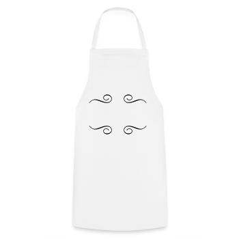 Ornement d’embellissement Votre texte peut être personnalisé - Tablier de cuisine - blanc - Devant - AI Model Male 185 dark (185cm)