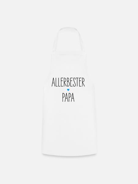 Allerbester Papa, Bester Vater, Herz, Geburtstag - Kochschürze - Weiß