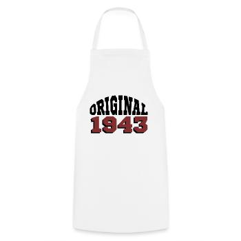 Original 1943 - Cooking Apron - white - Front - AI Model Male 185 dark (185cm)