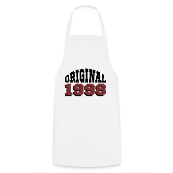 Original 1998 - Cooking Apron - white - Front - AI Model Male 185 dark (185cm)
