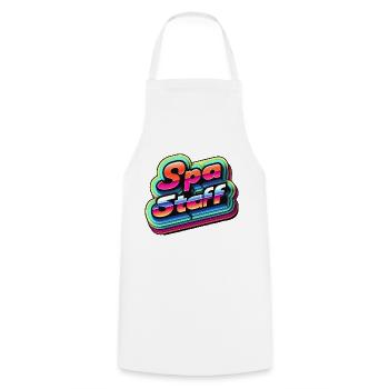 Spa Staff 8 - Cooking Apron - white - Front - AI Model Male 185 dark (185cm)