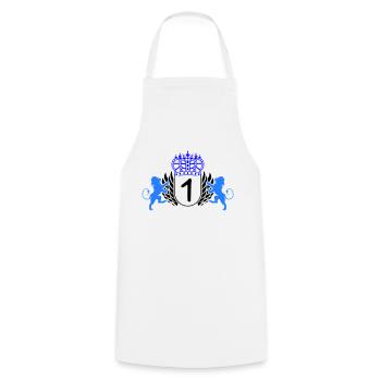 Armoiries 1 - Tablier de cuisine - blanc - Devant - AI Model Male 185 dark (185cm)