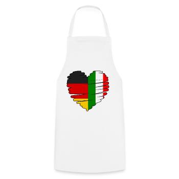 Italia Italian Germany Italy - Cooking Apron - white - Front - AI Model Male 185 dark (185cm)