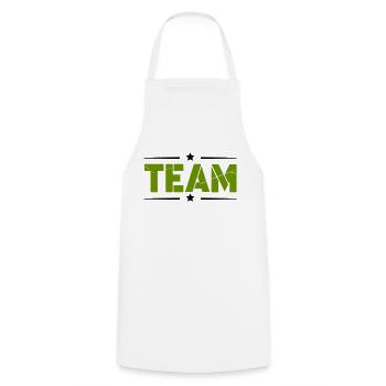 Team - Kochschürze - Weiß - Vorne - AI Model Male 185 dark (185cm)