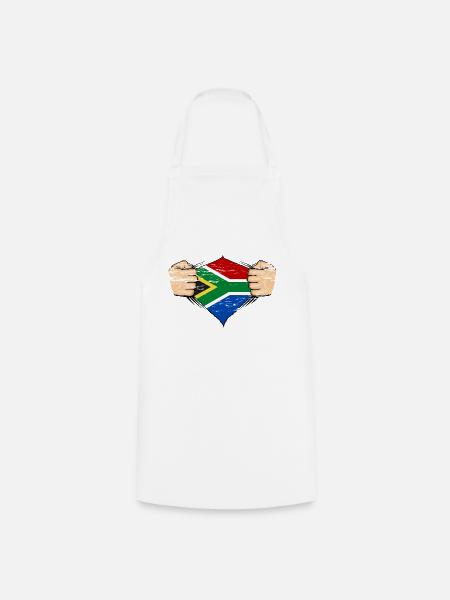 Südafrika Flagge Design used - Kochschürze - Weiß
