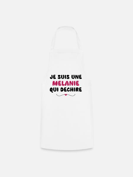 T-Shirt Ich bin eine Melanie, die rockt - Kochschürze - Weiß