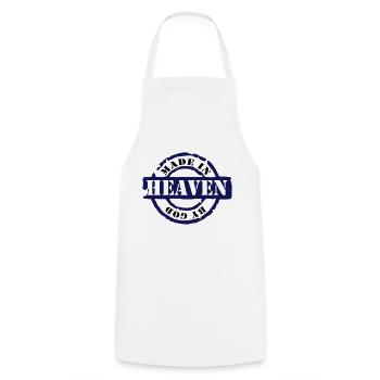 Made by God - Cooking Apron - white - Front - AI Model Male 185 dark (185cm)