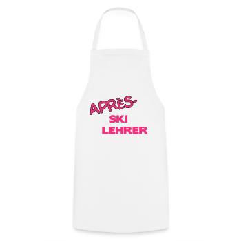 Après Skilehrer - Kochschürze - Weiß - Vorne - AI Model Male 185 dark (185cm)