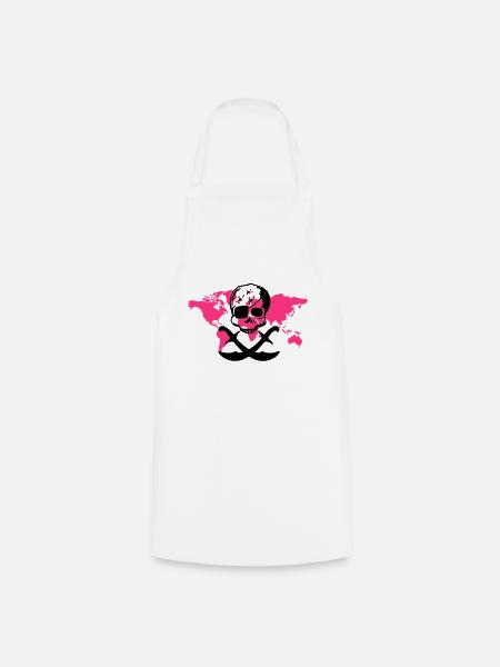 Surf pirate - Tablier de cuisine - blanc