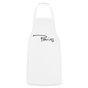 paris1 - Cooking Apron - white - Front - AI Model Male 185 dark (185cm)