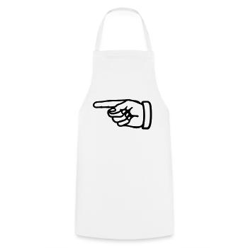 hand_zeigt_tq1 - Tablier de cuisine - blanc - Devant - AI Model Male 185 dark (185cm)