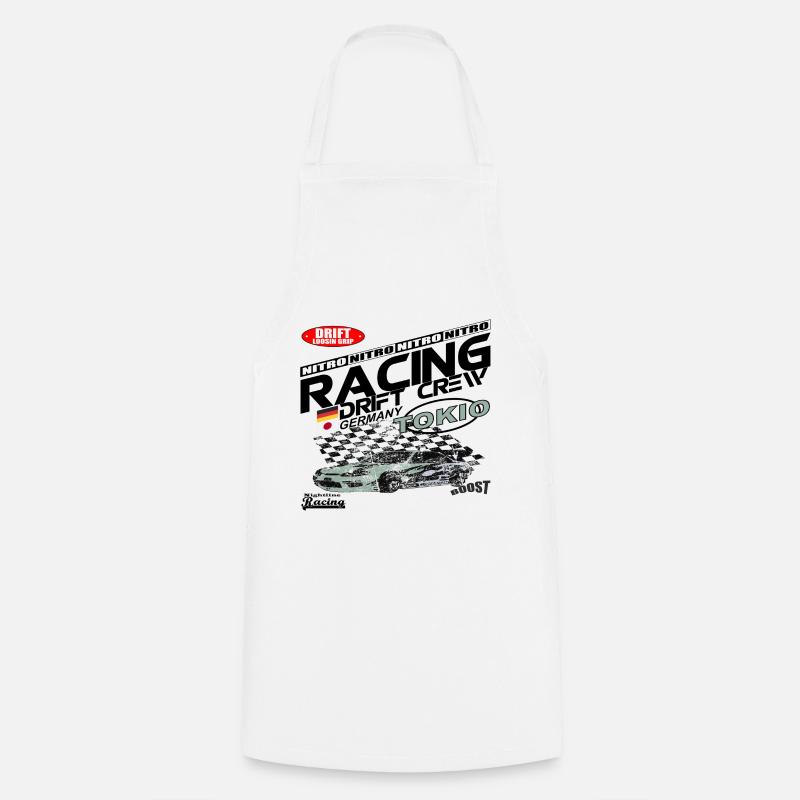 Racing « Drifting » - Tablier de cuisine - blanc