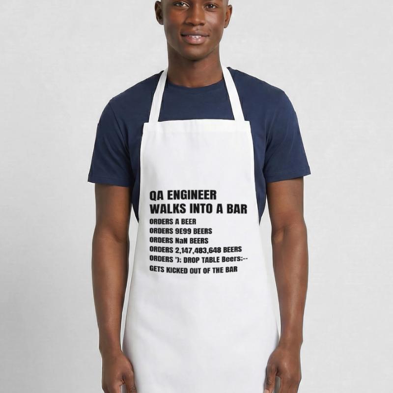 QA Engineer Walks Into A Bar Software Debugging Cooking Apron