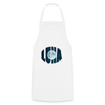 luna - Cooking Apron - white - Front - AI Model Male 185 dark (185cm)