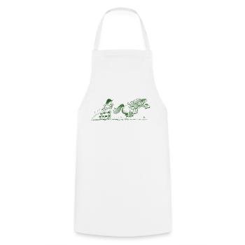 Thelwell - Pony running away - Cooking Apron - white - Front - AI Model Male 185 dark (185cm)