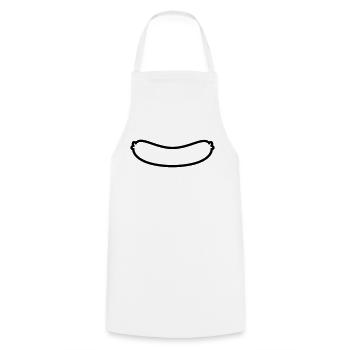 Plan de la saucisse - Tablier de cuisine - blanc - Devant - AI Model Male 185 dark (185cm)