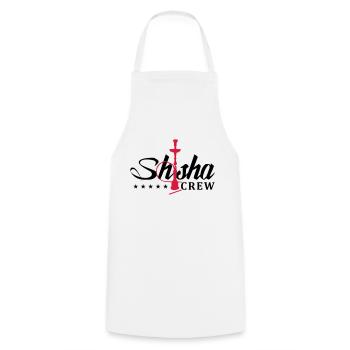shisha crew - Cooking Apron - white - Front - AI Model Male 185 dark (185cm)