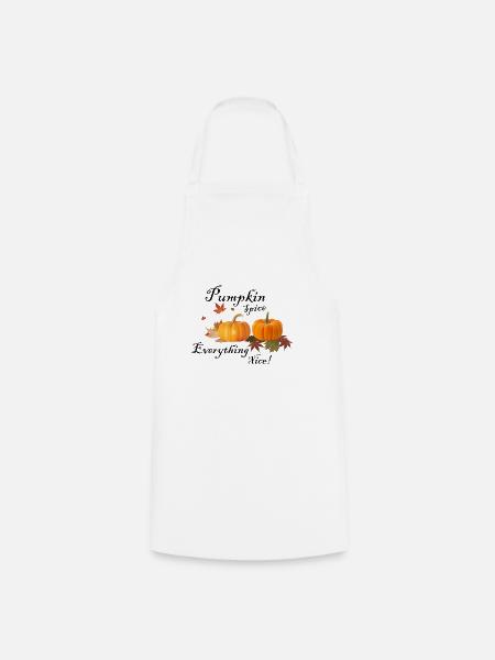 Kürbis Pumpkin orange - Kochschürze - Weiß