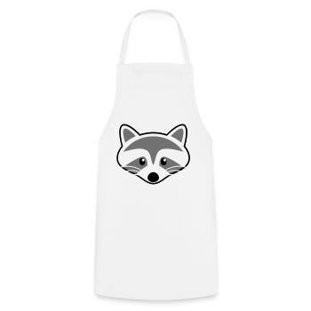 Tête de raton laveur mignon - Tablier de cuisine - blanc - Devant - AI Model Male 185 dark (185cm)