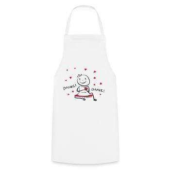 Thank you! - Cooking Apron - white - Front - AI Model Male 185 dark (185cm)