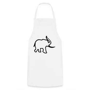Mammouth - Tablier de cuisine - blanc - Devant - AI Model Male 185 dark (185cm)