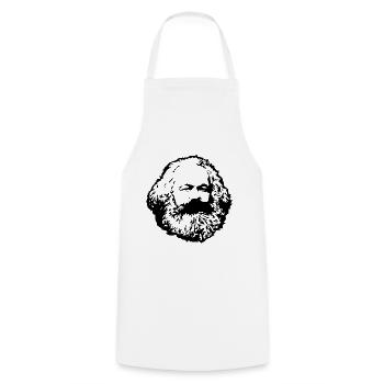 Karl Marx Visage Communisme Marxisme philosophe - Tablier de cuisine - blanc - Devant - AI Model Male 185 dark (185cm)