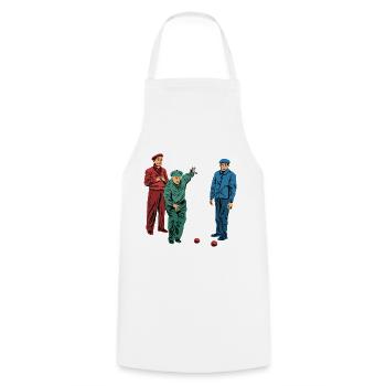 Lyonnaise Boulesport Gift - Cooking Apron - white - Front - AI Model Male 185 dark (185cm)