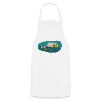 raton laveur plongée plongée diving - Tablier de cuisine - blanc - Devant - AI Model Male 185 dark (185cm)