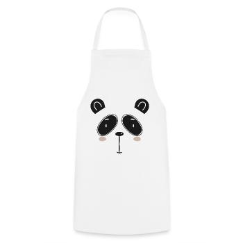 Niedliche Tiergesichter für Kinder Panda Geschenk - Kochschürze - Weiß - Vorne - AI Model Male 185 dark (185cm)