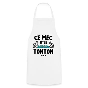 Ce Mec Est Un Super Tonton - Tablier de cuisine - blanc - Devant - AI Model Male 185 dark (185cm)