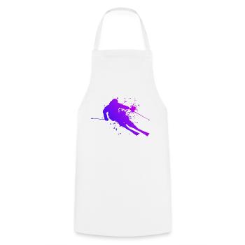 Ski Ski Ski Femmes Ski Cascade Ski - Tablier de cuisine - blanc - Devant - AI Model Male 185 dark (185cm)