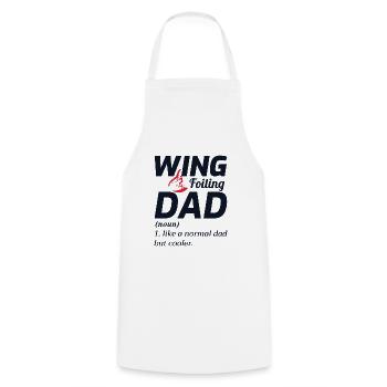 Wing Foiling Hydrofoil Surfing Dad Fathers Day - Cooking Apron - white - Front - AI Model Male 185 dark (185cm)