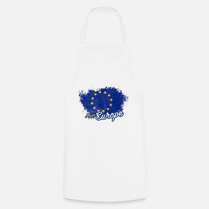 J'aime l'Europe - Tablier de cuisine - blanc