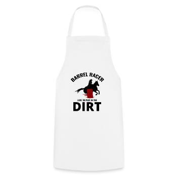 Barrel Racer Rodeo Racing Horse Riding Race Lustig - Kochschürze - Weiß - Vorne - AI Model Male 185 dark (185cm)