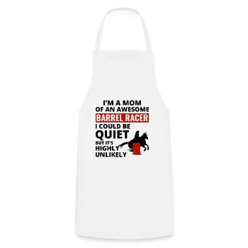 Barrel Racer Racing Horse Riding Mom Mothers day - Cooking Apron - white - Front - AI Model Male 185 dark (185cm)