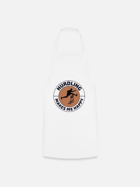 Hurdles Hurdling Hurdler Running Runner Athletes - Cooking Apron - white