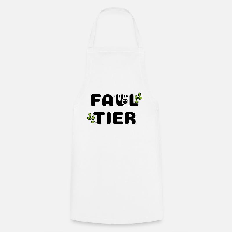 Faultier - Kochschürze - Weiß