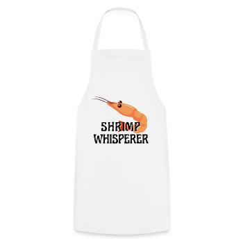 Shrimp Whisperer - Funny Shrimps Lover - Cooking Apron - white - Front - AI Model Male 185 dark (185cm)