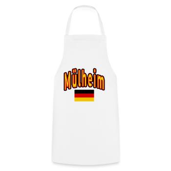 Mülheim drapeau de l’Allemagne - Tablier de cuisine - blanc - Devant - AI Model Male 185 dark (185cm)