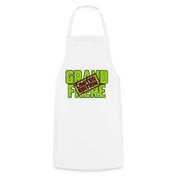 Grand frère - Tablier de cuisine - blanc - Devant - AI Model Male 185 dark (185cm)