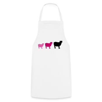 sheep family - Cooking Apron - white - Front - AI Model Male 185 dark (185cm)