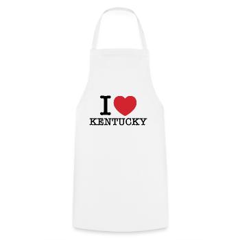Ich liebe Kentucky | Kentucky | I Herz Kentucky - Kochschürze - Weiß - Vorne - AI Model Male 185 dark (185cm)