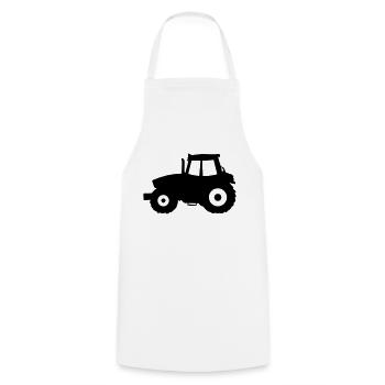 tracteur - Tablier de cuisine - blanc - Devant - AI Model Male 185 dark (185cm)