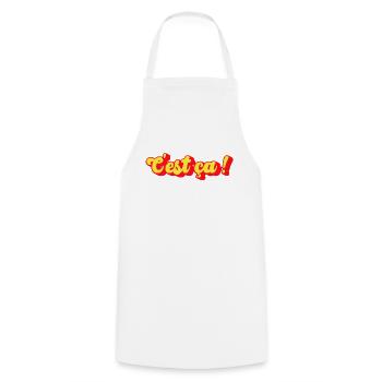 C est ça 001 002 - Tablier de cuisine - blanc - Devant - AI Model Male 185 dark (185cm)