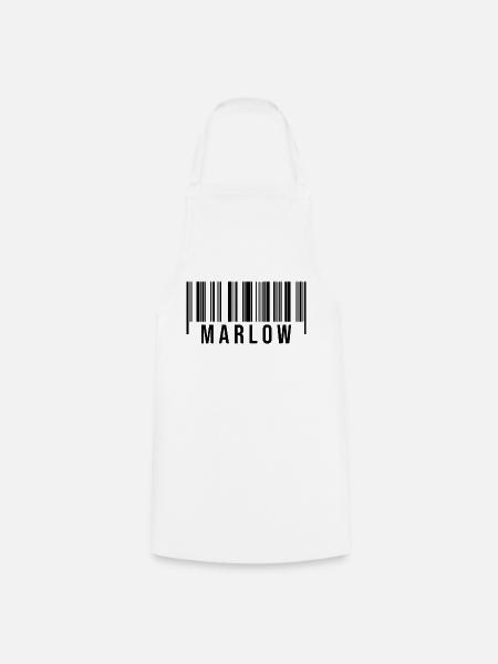 Marlow Strichcode - Kochschürze - Weiß