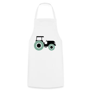 tractor - Cooking Apron - white - Front - AI Model Male 185 dark (185cm)