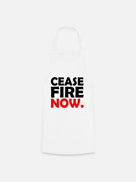 Ceasefire now - Kochschürze - Weiß